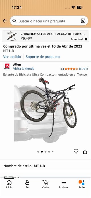 Portabicicletas Allen para Coche