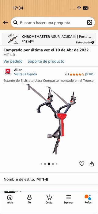 Portabicicletas Allen para Coche
