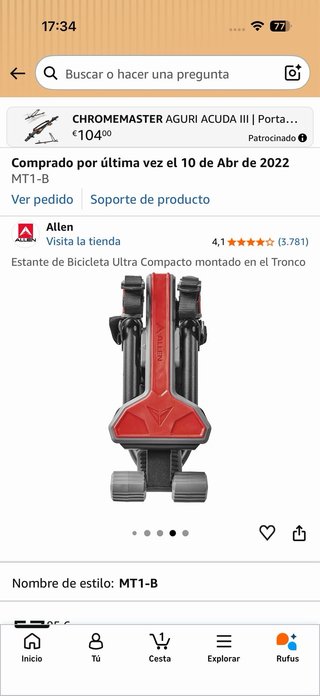 Portabicicletas Allen para Coche