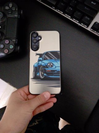 Funda Samsung A15 Diseño Coche Azul