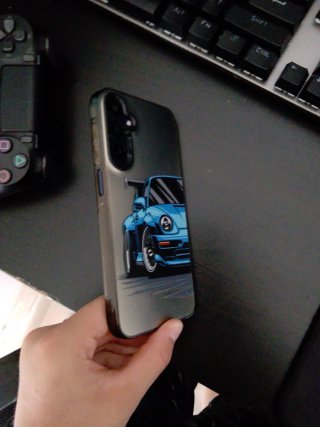 Funda Samsung A15 Diseño Coche Azul