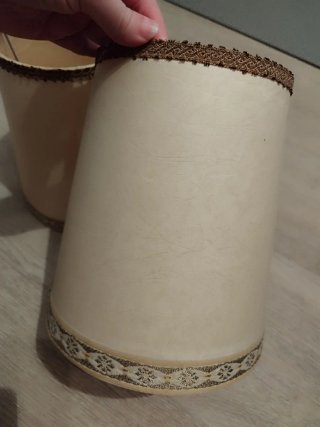 Pantallas lámpara mesita noche beige