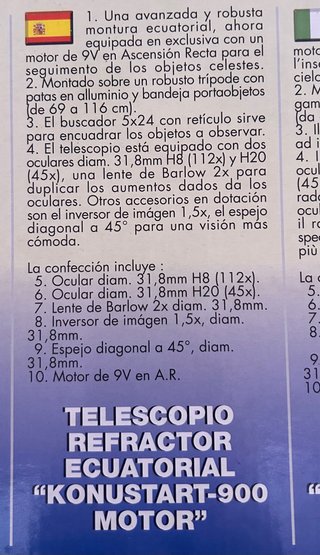 Telescopio Konus Konustart 900 Motor con trípode