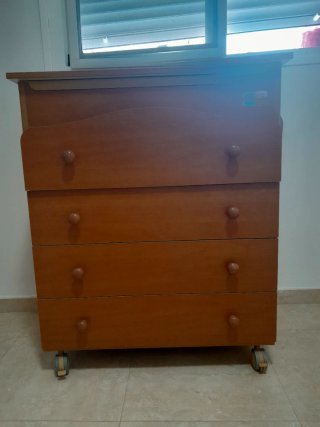 Cambiador bañera bebé madera