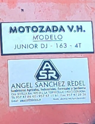 Motoazada o mulilla mecánica Gasolina 4 tiempos.