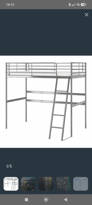 Litera Svarta Ikea con colchón