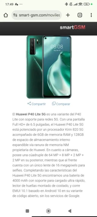 Huawei P40 Lite 5G Verde Esmeralda