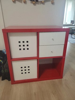 Mueble Almacenamiento Rojo Ikea