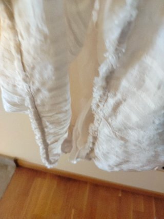Vestido blanco bordado flores talla M