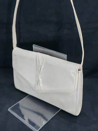 Pochette anni '80 grigio/bianco