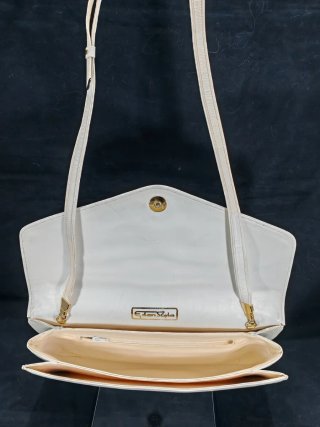 Pochette anni '80 grigio/bianco