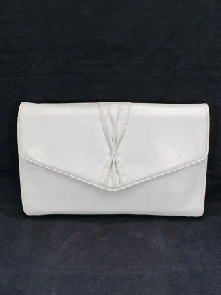 Pochette anni '80 grigio/bianco