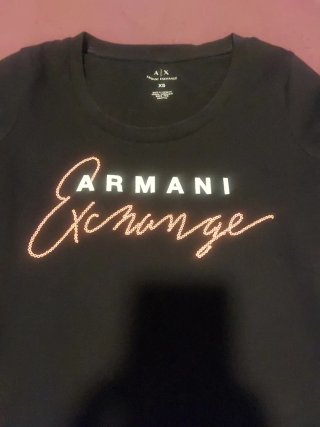 Camiseta Armani Exchange Negra Talla XS