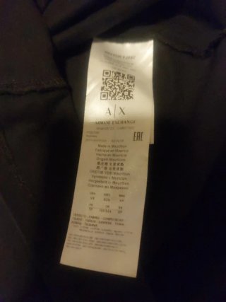 Camiseta Armani Exchange Negra Talla XS