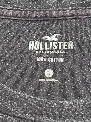 Camiseta Hollister Degradado Negro Blanco