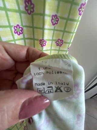 Vestito corto a quadri con fiori