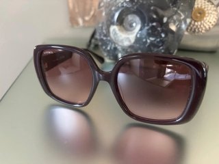 Max Mara occhiali da sole squadrati bordeaux