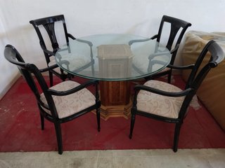 4 sillones madera