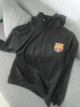 Sudadera FC Barcelona Negra, trencadis