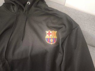 Sudadera FC Barcelona Negra, trencadis