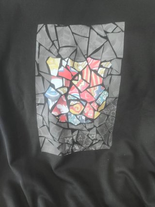 Sudadera FC Barcelona Negra, trencadis