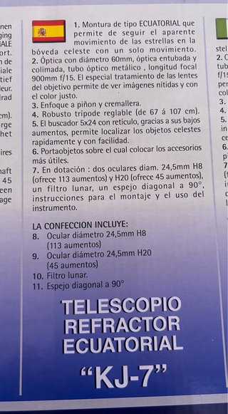 Telescopio Konus KJ-7 Refractor Ecuatorial