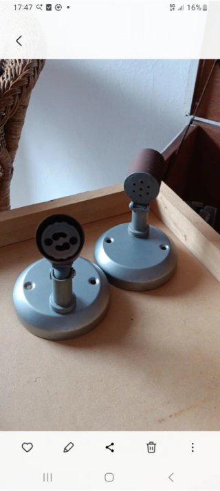 Focos de pared plateados (2 unidades)