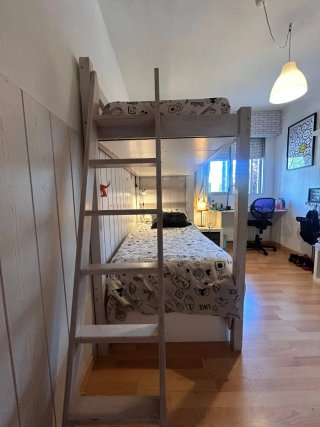 Estructura de fama cama alta litera parte superior