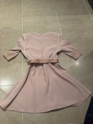 Vestido Elisabetta Franchi rosa palo con cinturón