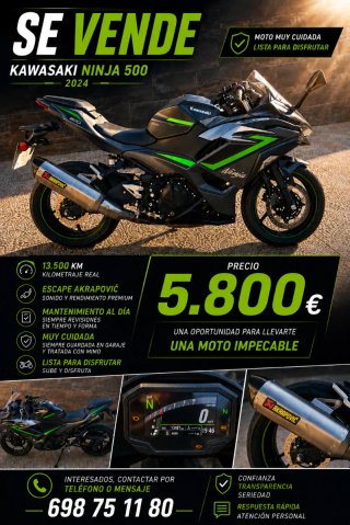 Kawasaki Ninja 500 2024 Akrapovič