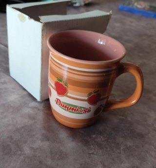 Tazza Mug Dimmidisì Ceramica Fragole Arancione