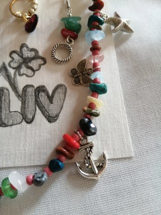 Conjunto Pendientes y Pulsera Artesanal