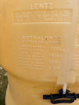 Depósito agua/combustible