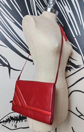 Borsa vintage anni 80 rossa