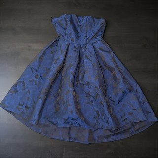 Vestido fiesta azul marino floral