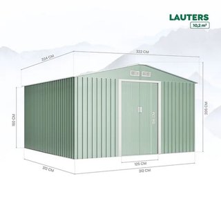 Caseta de jardín metálica 10 m² NUEVA