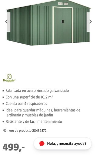 Caseta de jardín metálica 10 m² NUEVA