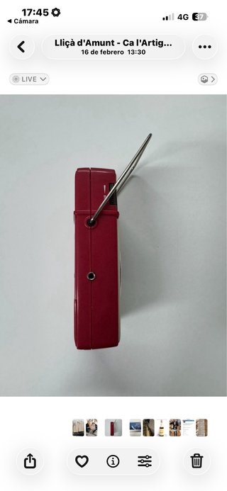 Radio Transistor Vintage Beige y Granate y va bige