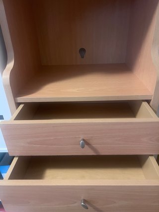 Mueble TV madera 2 cajones