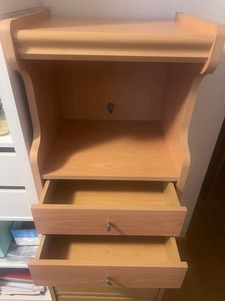 Mueble TV madera 2 cajones