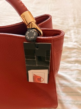 Bolso Purificación García Rojo y Dorado