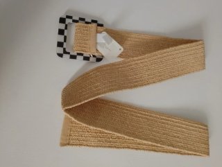Cinturón ajustable hebilla damero