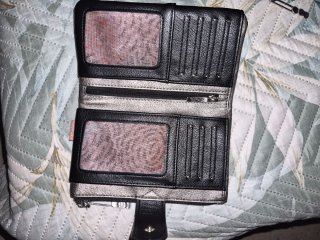 Cartera Billetera Negra y Blanca