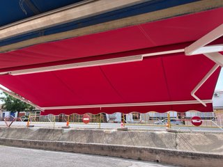 Toldo terraza bar 3x3m ancho por 6 de largo