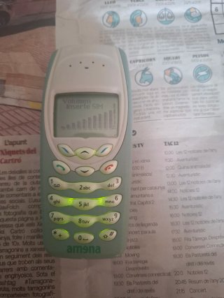 Teléfono Móvil Nokia 3410 Blanco/Verde