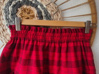 Falda de cuadros roja talla