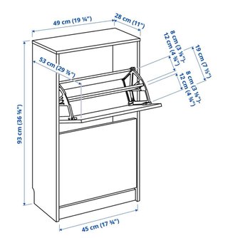 Zapatero IKEA Madera Oscura