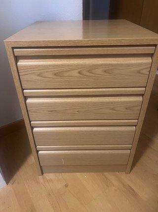 Cajonera de madera color beige/marrón