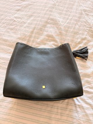 Bolso Purificación Garcia verde y dorado