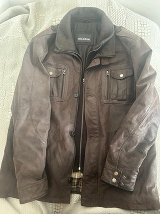 Cazadora de piel Biaggini marrón